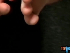 Lad Thug Tiny B Idolizes Soles by Jacking off Meaty Fuck-Stick