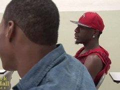 Big daddy's cock unleashes a huge load in college