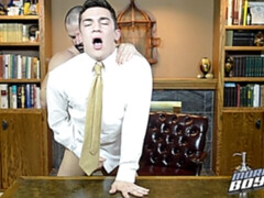 Elder Hardt attains spiritual enlightenment during hard anal sex