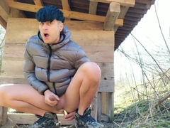 Ravaging with fuck stick in the cower and shrieking in the garden