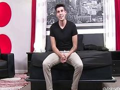 Broke male masturbates for some cash