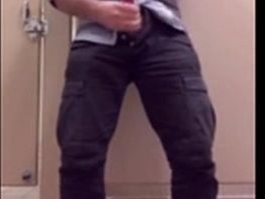 Wolf Wanking Off At Work In Restoom