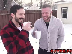 Neighbors secret rectal pummeling with Tucker, Brian and Myott (Lil' Bit, Brian Bonds)