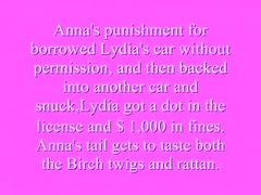 Anna`s punishment for borrowed Lydia`s car.