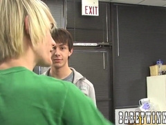 Young twink gasps on cumbot and gets backside screwed humid