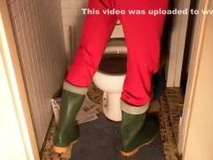 nlboots - green boots union suit reading the paper