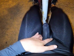 I conclude teaching too steamy in my cock-squeezing latex, nearly edging