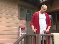 Salesman acquires A Facial Cumshot