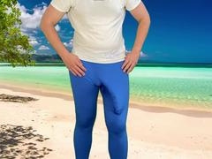 Really lucas hands-free Cums on Beach