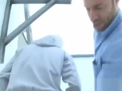 Filthy gay boys fingering ass outdoor