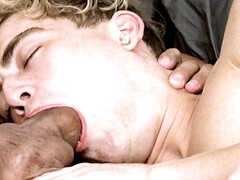 Bare daddy dick dominates this teen's mouth