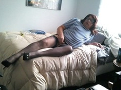 Bobbie in her cute sissy stockings gets toyed around