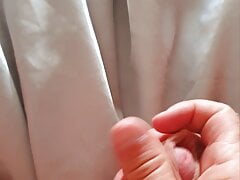 Master Ramon massages his hot cock with a sexy satin towel