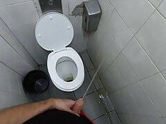 Meeting new friend (pissing deliberate miss, friend jerking off)