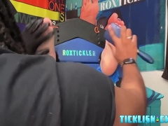 Black Amateur Tickle Torments His Restrained Chubby Dom Matt