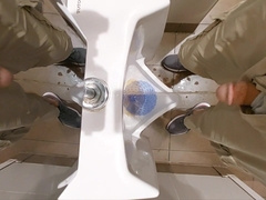 Peeing at a Urinal in a Public Wc Compilation
