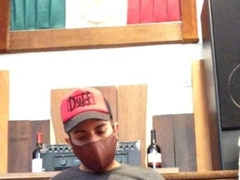 Boy attempts to jizz on his soles while his stepbrother records