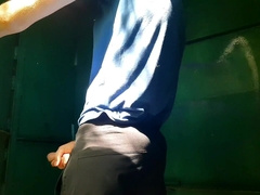 The man completed in his own foreskin