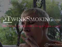 Hardcore smoking and outdoor ass fucking by young Ryan Connors and sexy Patrick Kenne