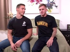 Hunky marine Spencer Laval's first raw experience captured on film with Ryan Jordan