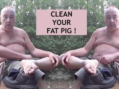 Urinating, outdoor, chubby gay