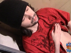 Heterosexual bad fellow Jonas Taylor shoots a load while fapping off solo