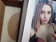 Cumtribute on big tits