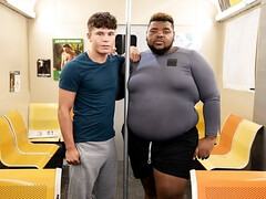 Black dude with fat ass endures young white dick in many ways
