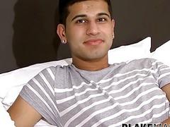 Cute British twink cums hard after intense solo masturbation