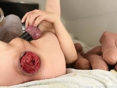 Extreme dildo fun with Popoopoop featuring deep gaping and intense anal play