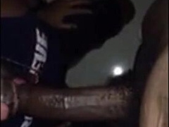 Enormous Black Chisel Deep throat by Amateur Multiracial Duo