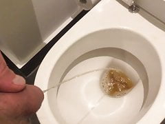 Peeing naked