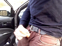 What's up? I'm Out Here Jerking off in a Parking Lot and Decided to Record It. I Cum on the Pavement.