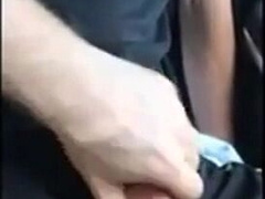 Me milk Powerman666 big cock in his car in a forest