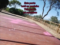 I jack off in a Casa de Campo viewpoint