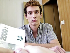 Amateur scene featuring a frizzy-haired young twink