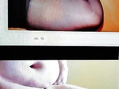 Man wanks and cums looking at my thighs