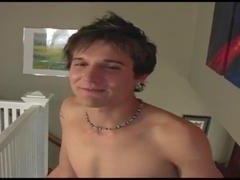 Brian Beckham tied up and masturbating alone