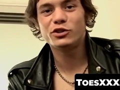 ToesXXX.com - Pallid guy Boomer Jacoby's yam-sized fuck-stick solo fondle and jizz fountain