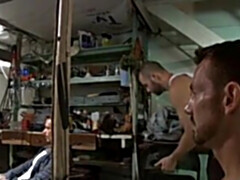 Jerking off in front of three lads before the foursome