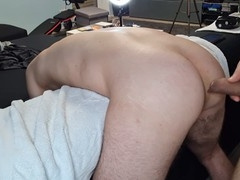 I ride him hard and unleash my load on his cute face