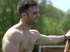 chiseled heterosexual jock ass licking jockstrap stud