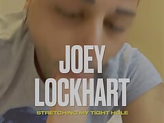 Joey Lockhart uses a huge dildo to stretch his tight ass