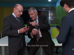 2 Seniors Tear up A Younger Executive In The Office