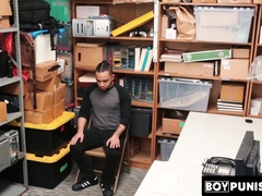 BoyPunish.com - Bearded and hairy security officer's hard, raw fuck with a young, eager perp