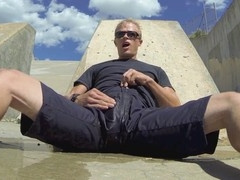 Public Piss and Cum in Shorts