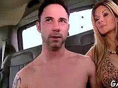 raunchy meatpipe riding with 2 lusty gay hunks at the car park