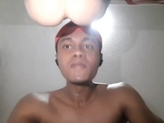 Intense twink handjob with a fleshlight leads to explosive solo session