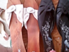 cum on fabulous leather mules 001