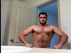 Muscle man, jerking off, gay jerking off